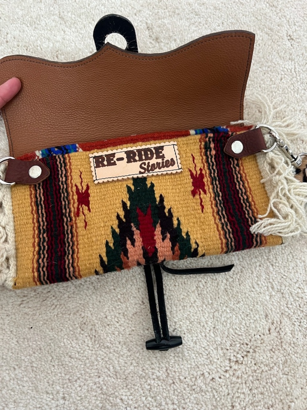Mustard Southwestern Woven Clutch